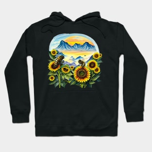 Bee On A Sunflower Hoodie